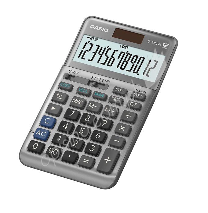 CASIO COMPACT DESK CALCULATOR JF120FM, 12D